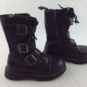 Demonia Riot-12BK Black Combat Boots